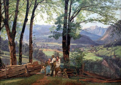 View of Ischl by Ferdinand Georg Waldmuller